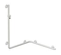 Hewi main courante de System 800 K match0 950.35.2209099 1250mm, avec support de douche, blanc pur
