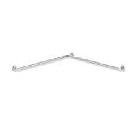 main courante de douche Hewi System 900 900.35.13540 acier inoxydable chromé, 965 x 965 mm, version gauche