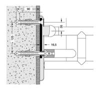 Hewi Matériel de fixation pour 805.51.210 dans du béton, BM10.2.1,