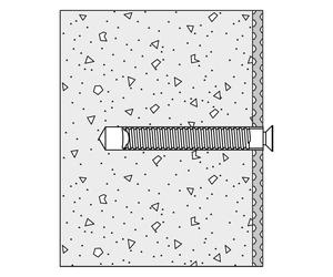 Hewi Matériel de fixation pour barres d’appui murales et rabattables 801/805 Classic sur mur en béton, BM17.2,