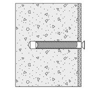 Hewi Matériel de fixation pour barres d'appui murales et rabattables pour parois en béton, BM17.4,