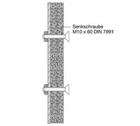 Hewi Matériel de fixation pour cloisons légères avec plaques d'acier intégrées, BM13.2,