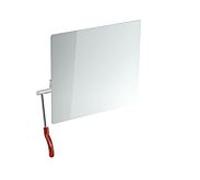 Hewi rétroviseur inclinable 802.01.100L33 725x741x73mm, levier à gauche, rubinrot