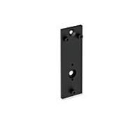 Hewi Plaque de montage système 900 900.50.00160DC pour bras porteurs mobiles, acier inoxydable thermolaqué noir profond mat