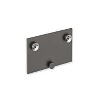 Hewi Plaque de montage système 900 900.51.00160SC acier inoxydable peint par poudrage gris foncé perle mica foncé mat, 163x109x15,6mm