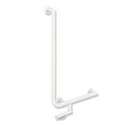 Hewi Poignée angulaire système 900 900.22.11460DX 750 x 500 mm, acier inoxydable blanc deep matt, gauche