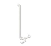 Hewi Poignée angulaire système 900 900.22.14560DX acier inoxydable peint par poudrage blanc matt, 900 x 400 mm, version gauche