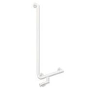 Hewi Poignée angulaire système 900 900.22.14660DX acier inoxydable peint par poudrage blanc matt, 1000 x 500 mm, version gauche