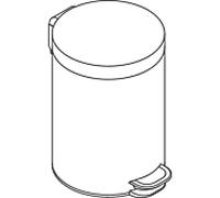 Hewi poubelle 950.05.31540 d= 205x295x266mm, 5 l, poli