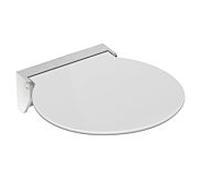 Hewi R380 siège pliant 950.51.420XA98 380 x 405 x 107 mm, surface d'assise blanc de sécurité, mobile, poncé mat