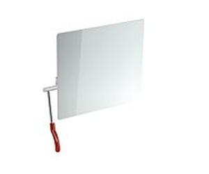 Hewi rétroviseur inclinable 802.01.100L33 725x741x73mm, levier à gauche, rubinrot