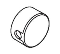 Hewi rosace 63518 chrome, pour porte-papier hygiénique et anneau porte-serviettes
