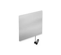 Hewi S 801 miroir inclinable 801.01B10090 600x540x6mm, avec renvoi de câble, mat, noir profond