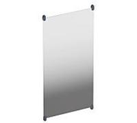 Hewi S 801 miroir mural 801.01B30092 600x1200x6mm, avec supports, mat, gris anthracite
