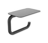 Hewi Série 480 WC - Porte-papier 480.21.00260DC avec étagère, revêtement par poudre, noir mat