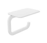 Porte-papier toilette Hewi Série 480 480.21.00260DX avec étagère, revêtement par poudre blanc mat profond