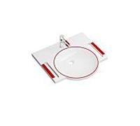 Hewi set de lavabo en fonte minérale 950.19.02536 60x55cm, avec trou pour robinetterie, sans trop-plein, corail