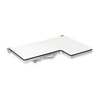 Hewi Siège de douche rabattable système 900 900.51.208XA 842 x 538 mm, gauche, en forme de L, poli mat