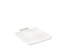 Hewi Siège rabattable mobile System 900 900.51.40160AS 450 x 112 x 450 mm, acier inoxydable thermolaqué blanc mat, polyamide mat blanc