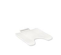 Hewi Siège rabattable Système 900 900.51.20460AS 450 x 112 x 525 mm, acier inoxydable thermolaqué blanc mat, polyamide mat blanc , avec découpe hygiénique