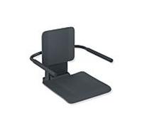 Hewi Siège suspendu système 900 900.51.10360AF acier inoxydable peint par poudrage, anthracite mat, plastique anthracite mat