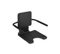 Hewi Siège suspendu système 900 900.51.10560CV acier inoxydable peint par poudrage noir mat, plastique noir mat