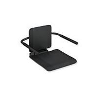 Hewi Siège suspendu système 900 900.51.10960CV acier inoxydable thermolaqué noir mat, plastique noir mat, avec accoudoirs, grand