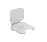 Hewi strapontin 802.51.23960SD réglable en hauteur, avec découpe hygiénique, blanc brillant/ blanc mat