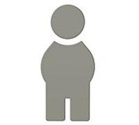 HEWI Symbol Mann 801 72x153x3mm, autocollant, gris roche