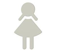 HEWI symbole femmes Serie 801 8019102099 auto-adhésif blanc pur