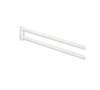 Hewi System 162 porte-serviettes 162.09.10060DX en 2 parties, 445 x 70 mm, revêtement par poudre, blanc mat profond