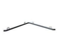 Hewi System 800 K main courante de douche / baignoire 950.35.1109155 762x762mm, supports et rosaces blanc de sécurité, bleu aqua