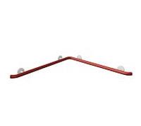 Hewi System 800 K main courante baignoire / douche 950.35.1109933 762x762mm, supports et Rosetten blanc pur, rubinrot