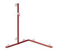 Hewi System 800 K main courante de douche 950.35.3309133 1110mm, support de douche, supports et rosaces blanc signal, rubinrot