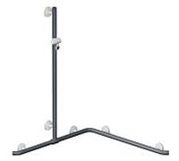 Hewi System 800 K main courante de douche 950.35.3409195 1250mm, support de douche, supports et rosaces blanc signal, gris roche