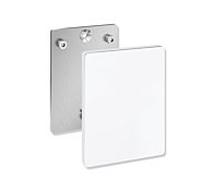 Hewi System 800 K plaque murale 950.50.1009099 avec couvercle, pour mobile Poignées d'appui rabattables , blanc pur