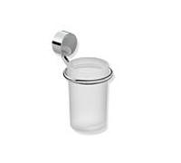 Hewi System 815 mug 815.04.11045 83x154x104mm, verre cristal dépoli, avec Halter , chromé