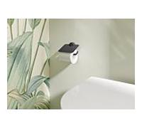 Hewi System 815 porte-papier hygiénique 815.21.20060DC 140x120x22mm, avec Halter et couvercle, noir mat