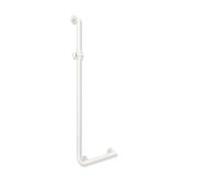 Hewi Système 900 poignée d'angle avec support de douche 900.33.20060AS 1250 x 450 mm, revêtement par poudre blanc deep matt, version droite