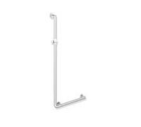Hewi Poignée angulaire système 900 avec support de douche 900.33.202XA92 1250 x 450 mm, Anthrazitgrau douche Anthrazitgrau , version gauche