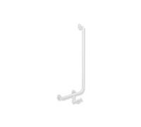 Hewi Poignée angulaire système 900 900.22.14560DX acier inoxydable peint par poudrage blanc matt, 900 x 400 mm, version gauche