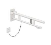 Hewi System 900 bras de support 900.50.13860DX de projection 700 mm, Inox poudre revêtue blanc mat profond, droit