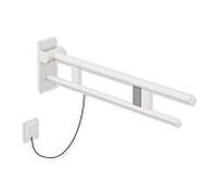 Hewi System 900 bras de support 900.50.15560DX de projection 750 mm, Inox poudre revêtue blanc mat profond, droit