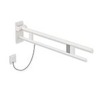 Hewi System 900 bras de support 900.50.15760DX de projection 900 mm, Inox poudre revêtue blanc mat profond, droit