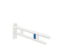 Hewi System 900 bras de support 900.50.17560DX projection 700 mm, Inox blanc mat profond revêtement en poudre, à gauche, la radio-flush gâchette