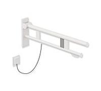 Hewi System 900 bras de support 900.50.18760DX projection 700 mm, Inox revêtement par poudre blanc mat profond, droit