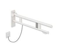 Hewi System 900 bras de support 900.50.18860DX projection 750 mm, Inox revêtement par poudre blanc mat profond, droit