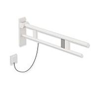 Hewi System 900 bras de support 900.50.21260DX de projection 750 mm, Inox poudre revêtue blanc mat profond, droit