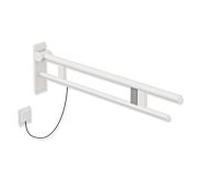 Hewi System 900 bras de support 900.50.21460DX de projection 900 mm, Inox poudre revêtue blanc mat profond, droit