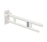 Hewi System 900 Bras de support mobile 900.50.42260DX saillie 700 mm, Inox revêtement par poudre blanc mat profond, droit, gâchette radio affleurante